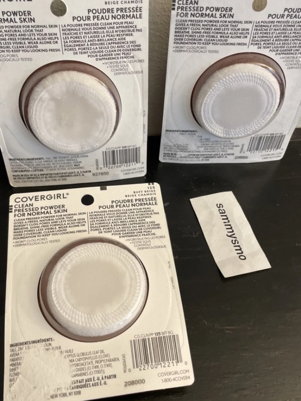 Covergirl Clean Pressed Powder, 125 Buff Beige, With Talc x3